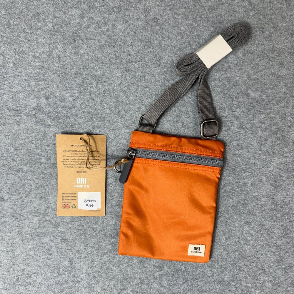 ORI LONDON Recycled Nylon bag. New with Tags. Burnt Orange color.